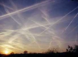 Aircraft vapour trail